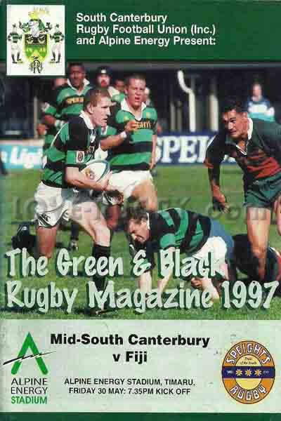 1997 Mid-South Canterbury v Fiji  Rugby Programme